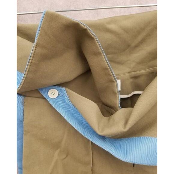 Diane Von Furstenberg Ribbon-Stripe Wide-Leg Fold-Over Pants - Picture 5 of 16